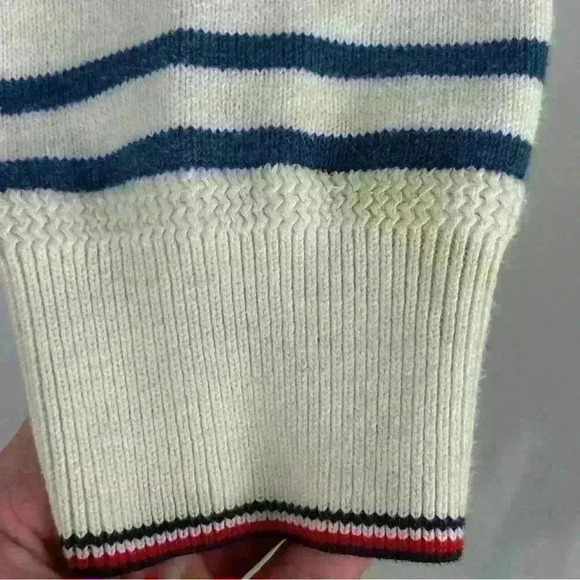 Tommy Hilfiger Mock Neck Zip Up Striped Sweater - Picture 7 of 7